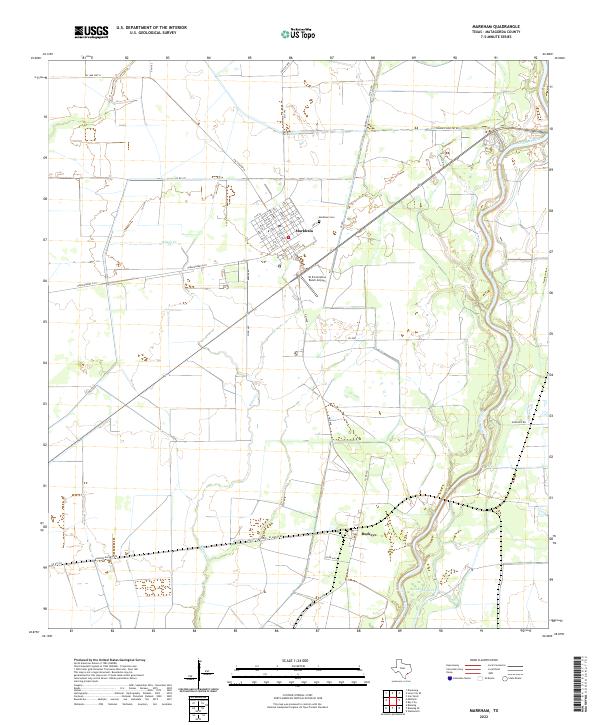 Markham, TX — USGS 7.5-minute topo (2022)