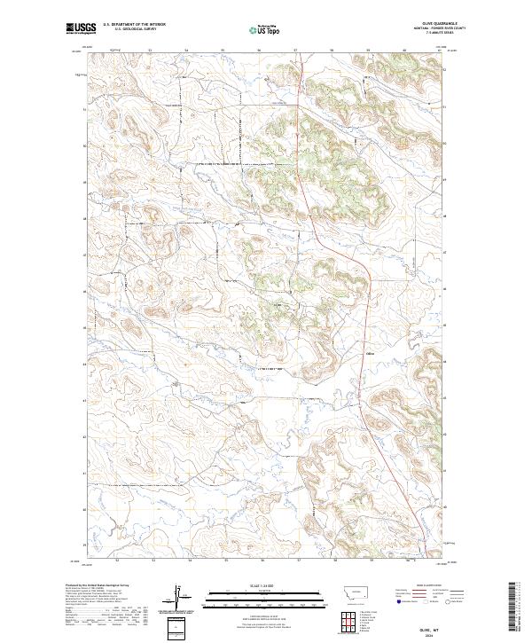Olive, MT — USGS 7.5-minute topo (2024)