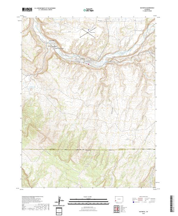 Naturita, CO — USGS 7.5-minute topo (2022)