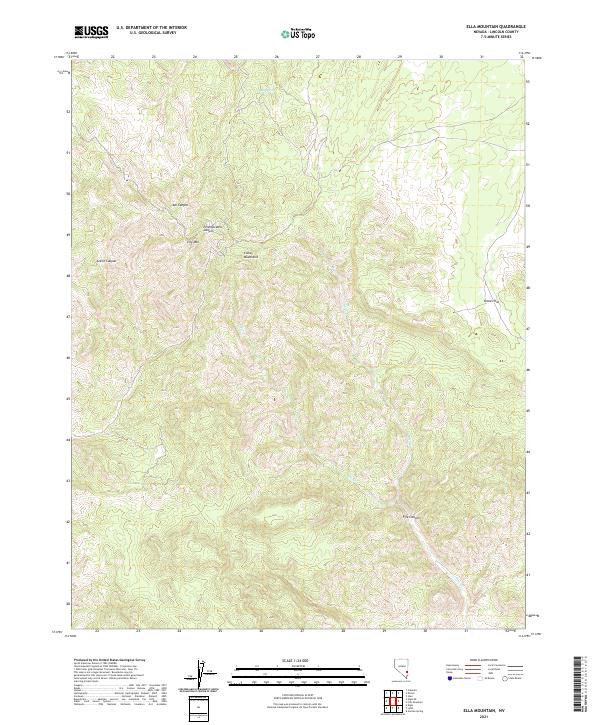 Ella Mountain, NV — USGS 7.5-minute topo (2021)