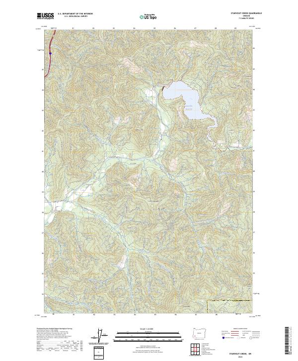 Starvout Creek, OR — USGS 7.5-minute topo (2024)