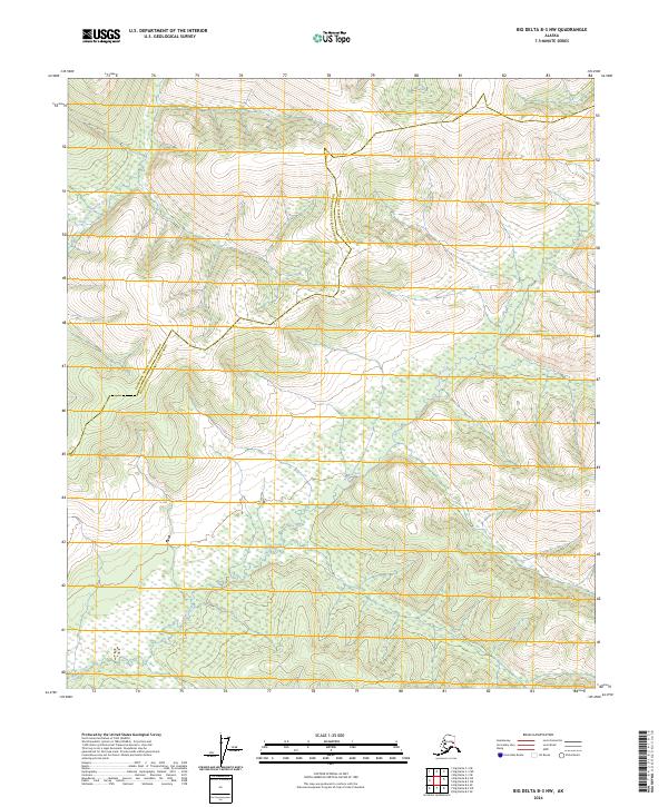 Big Delta B-3 NW, AK — USGS 7.5-minute topo (2024)