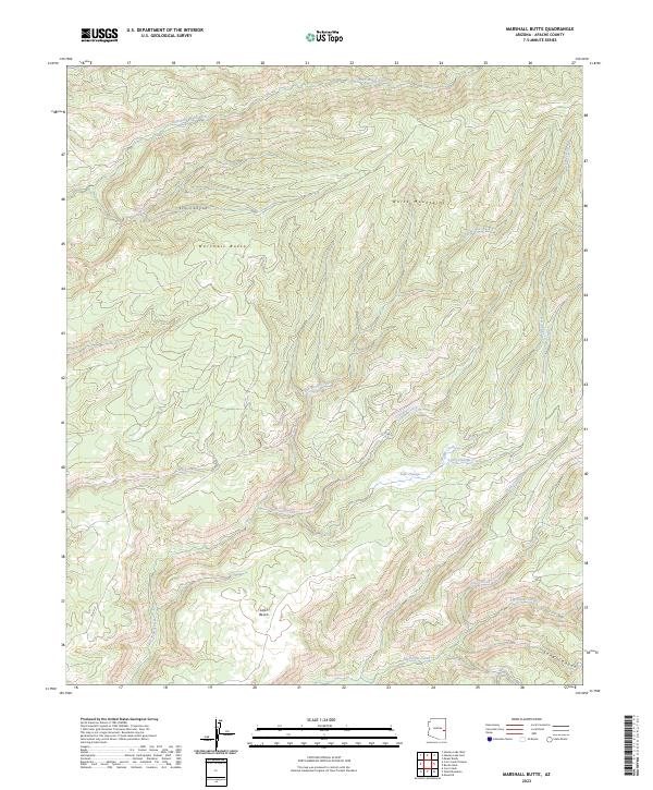 Marshall Butte, AZ — USGS 7.5-minute topo (2023)