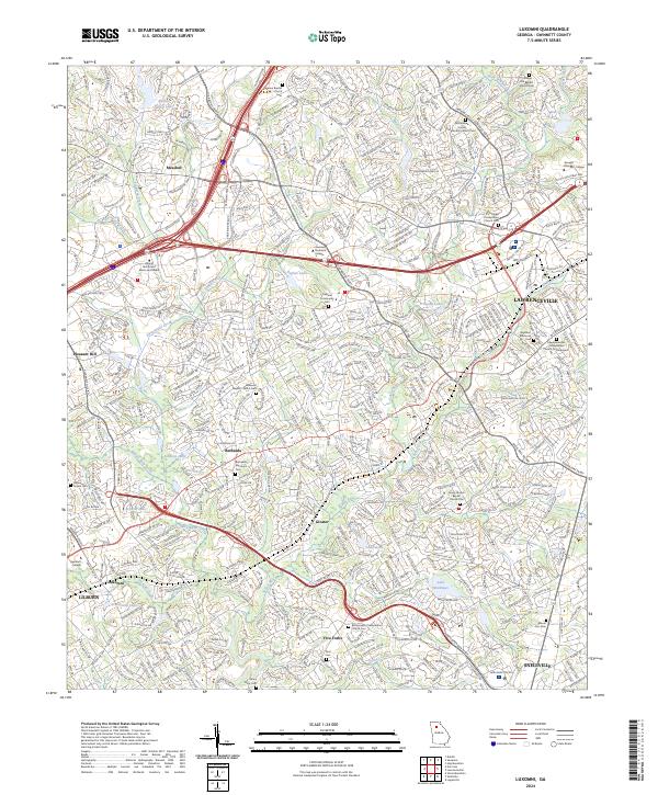 Luxomni, GA — USGS 7.5-minute topo (2024)