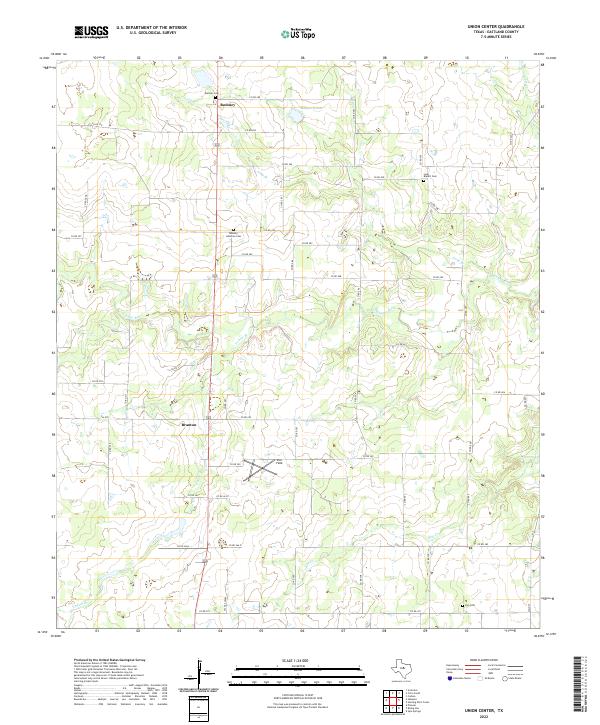 Union Center, TX — USGS 7.5-minute topo (2022)