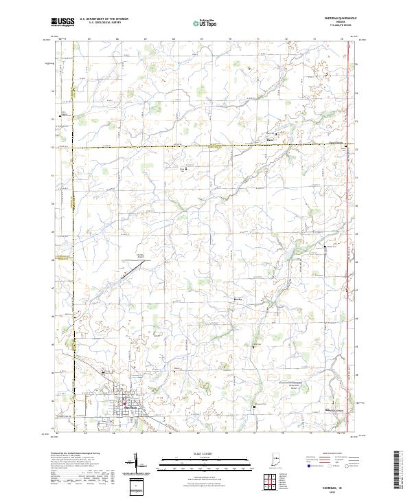 Sheridan, IN — USGS 7.5-minute topo (2022)