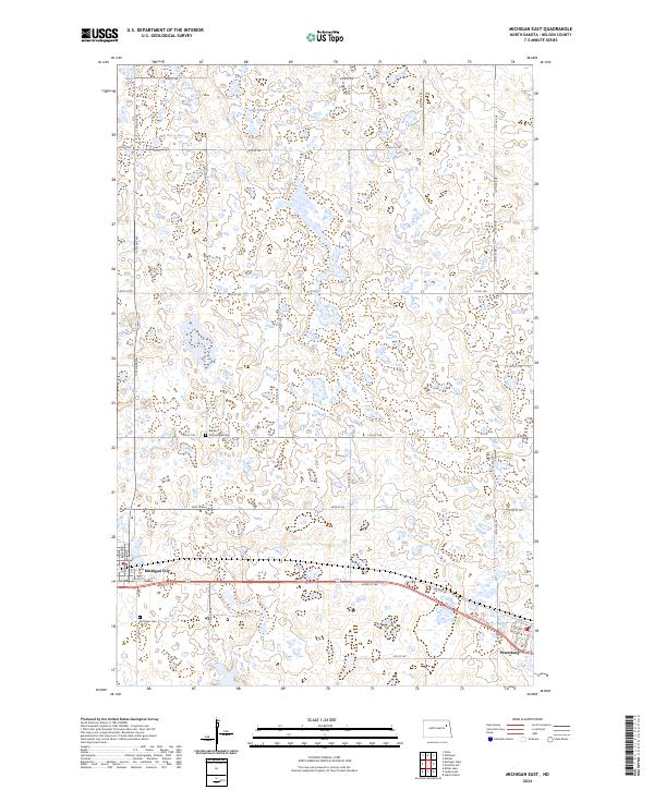 Michigan East, ND — USGS 7.5-minute topo (2024)