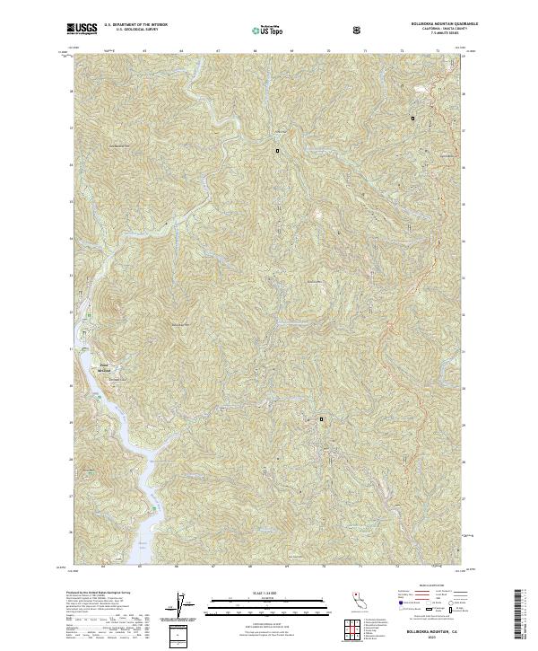 Bollibokka Mountain, CA — USGS 7.5-minute topo (2023)