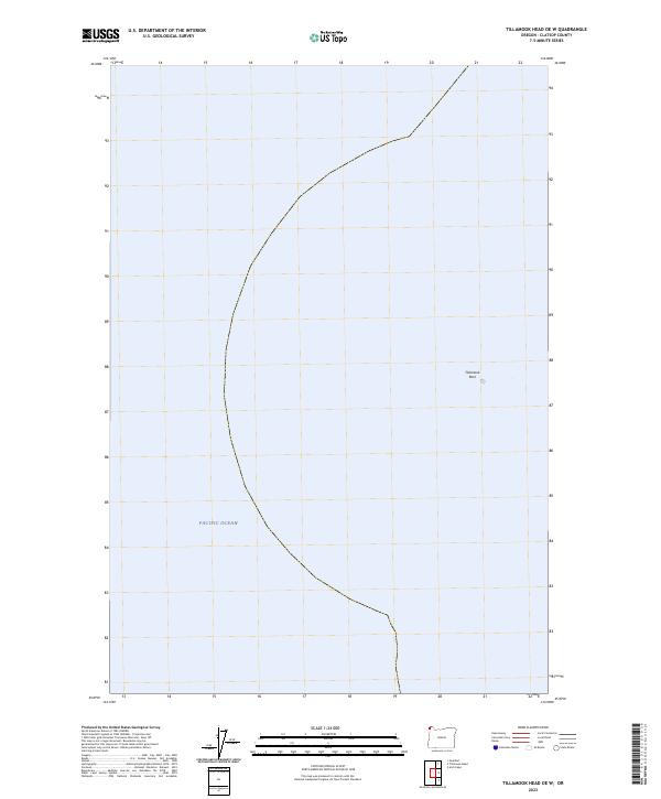 Tillamook Head OE W, OR — USGS 7.5-minute topo (2023)
