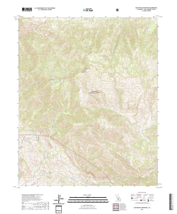 San Rafael Mountain, CA — USGS 7.5-minute topo (2021)