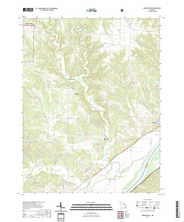 Mokane West, MO — USGS 7.5-minute topo (2021)