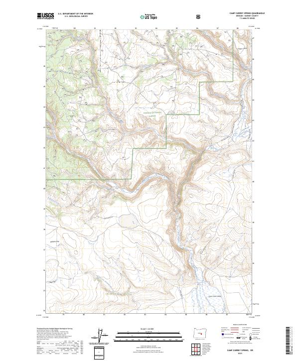 Camp Currey Spring, OR — USGS 7.5-minute topo (2023)