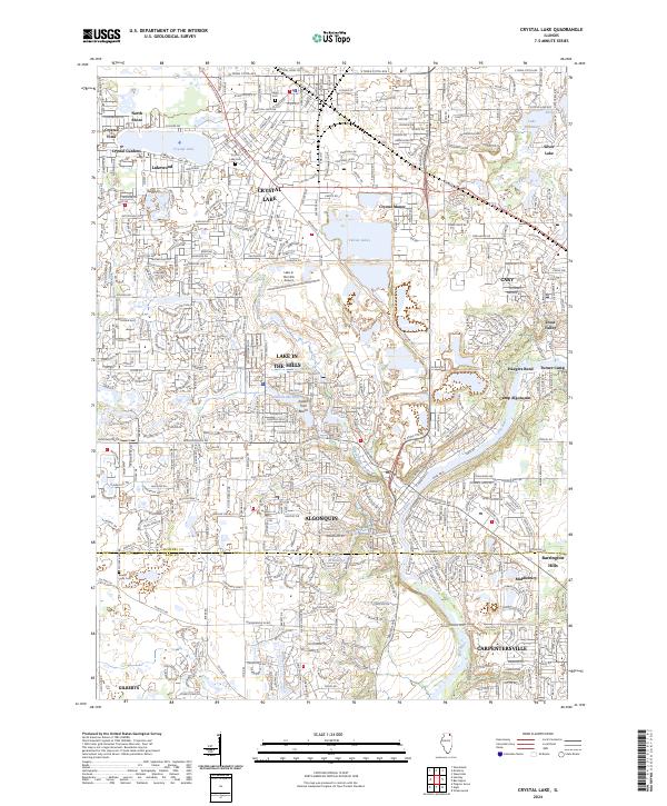 Crystal Lake, IL — USGS 7.5-minute topo (2024)