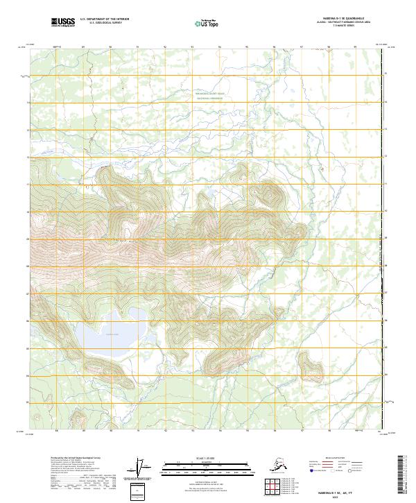 Nabesna B-1 SE, AK-YT — USGS 7.5-minute topo (2023)