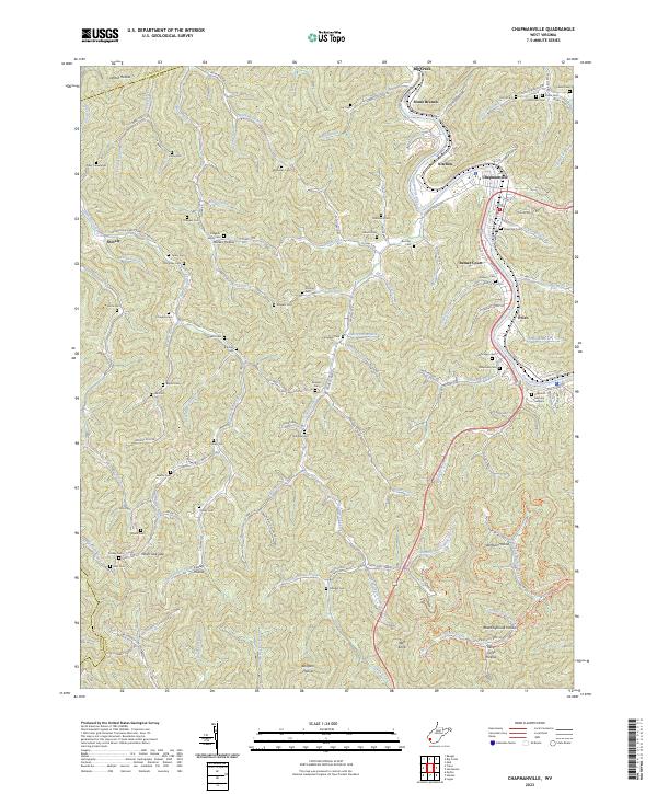 Chapmanville, WV — USGS 7.5-minute topo (2023)