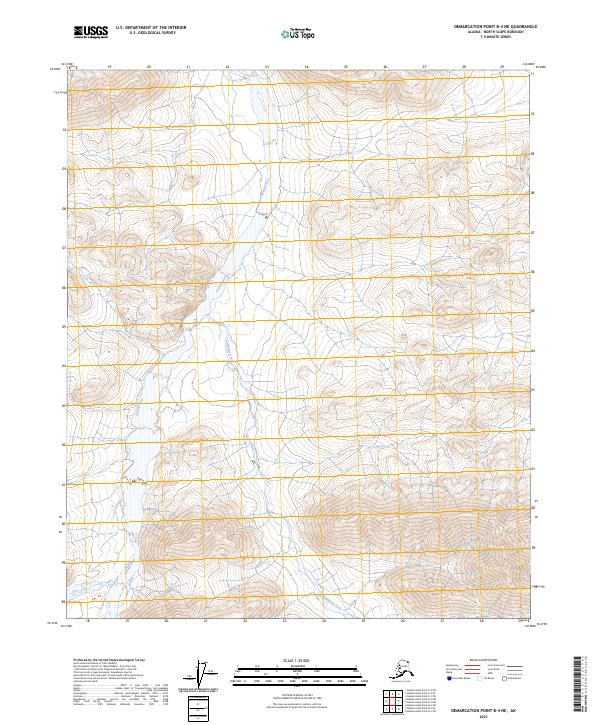 Demarcation Point B-4 NE, AK — USGS 7.5-minute topo (2023)