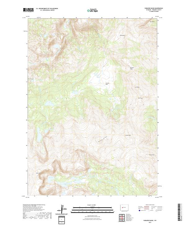 Paradise Basin, WY — USGS 7.5-minute topo (2021)