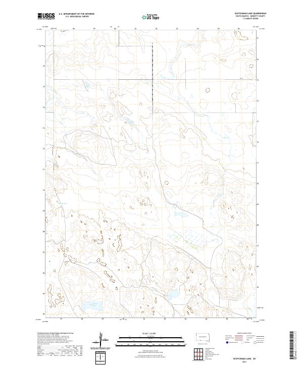 Scotchman Lake, SD — USGS 7.5-minute topo (2021)