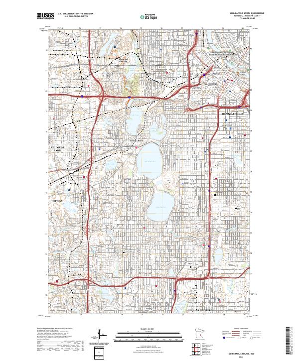 Minneapolis South, MN — USGS 7.5-minute topo (2022)