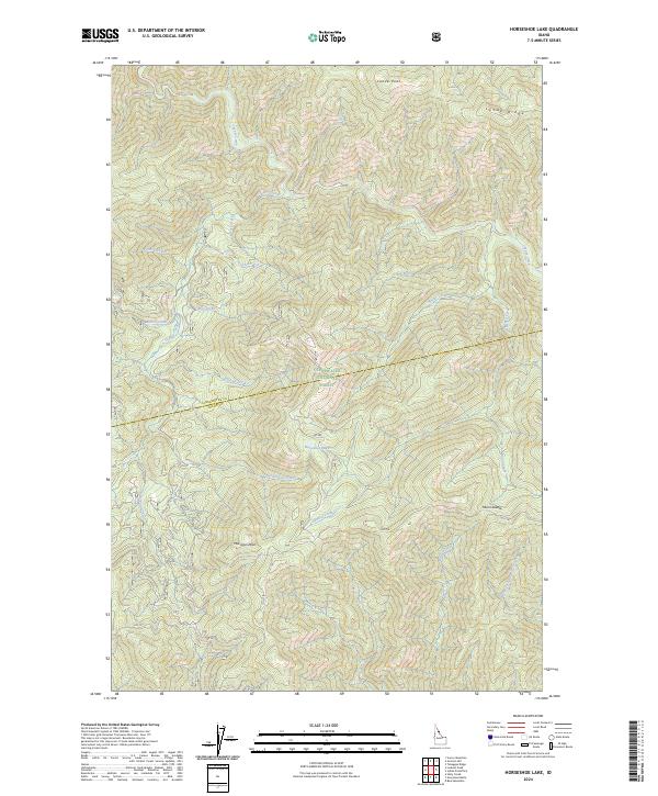 Horseshoe Lake, ID — USGS 7.5-minute topo (2024)