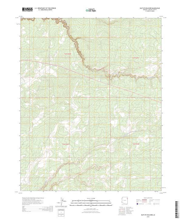 East of Kinlichee, AZ — USGS 7.5-minute topo (2026)