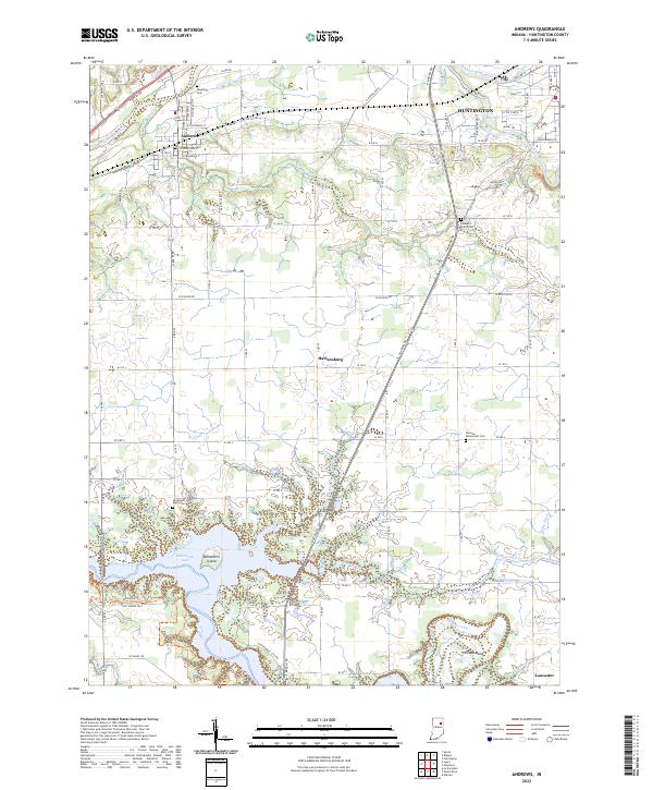 Andrews, IN — USGS 7.5-minute topo (2022)