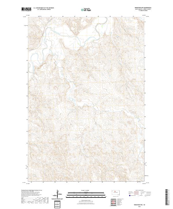 Ridgeview NW, SD — USGS 7.5-minute topo (2021)