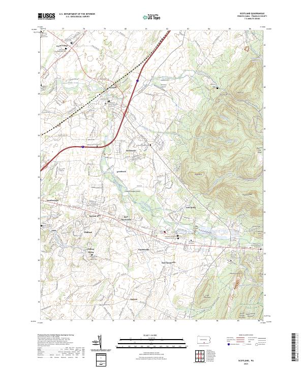Scotland, PA — USGS 7.5-minute topo (2023)