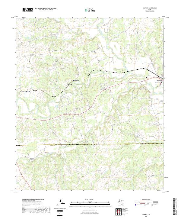 Kempner, TX — USGS 7.5-minute topo (2022)