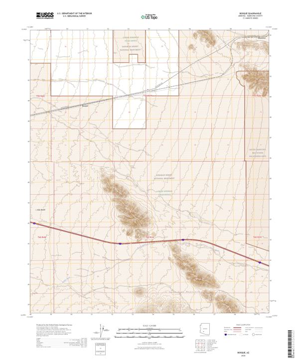 Bosque, AZ — USGS 7.5-minute topo (2026)
