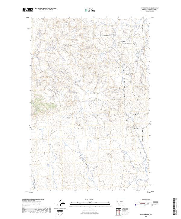 Dutton Ranch, MT — USGS 7.5-minute topo (2024)