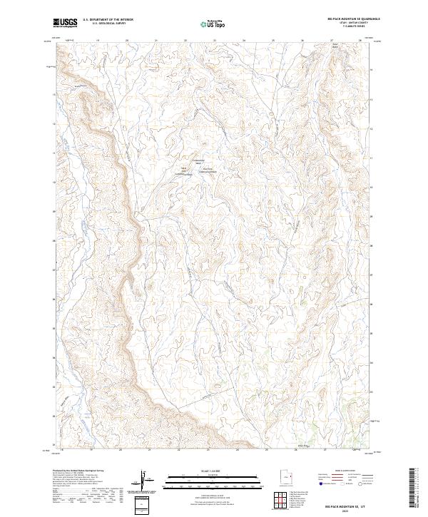 Big Pack Mountain SE, UT — USGS 7.5-minute topo (2023)