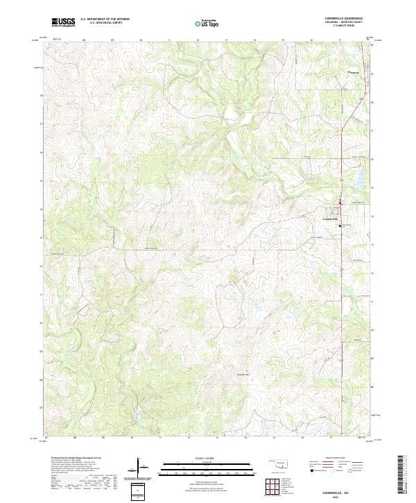 Connerville, OK — USGS 7.5-minute topo (2022)