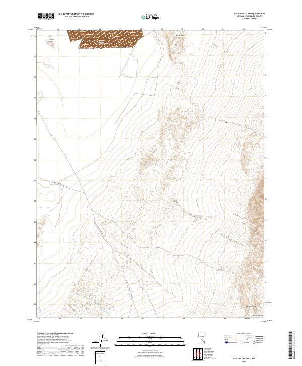 Alcatraz Island, NV — USGS 7.5-minute topo (2021)