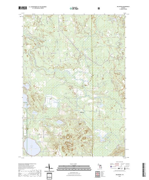 Millerton, MI — USGS 7.5-minute topo (2023)