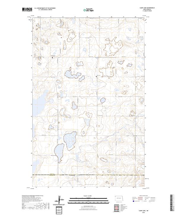 Camp Lake, ND — USGS 7.5-minute topo (2024)
