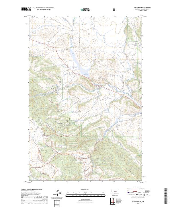 Checkerboard, MT — USGS 7.5-minute topo (2024)