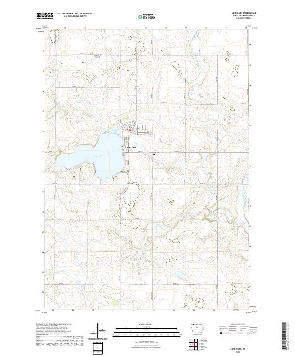 Lake Park, IA — USGS 7.5-minute topo (2022)