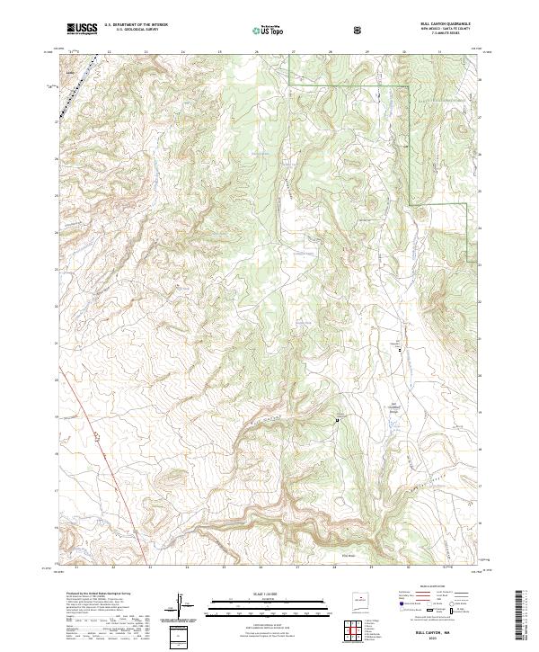 Bull Canyon, NM — USGS 7.5-minute topo (2023)