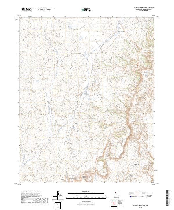 Headcut Reservoir, NM — USGS 7.5-minute topo (2023)