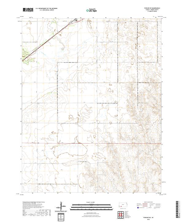 Fowler SW, KS — USGS 7.5-minute topo (2022)