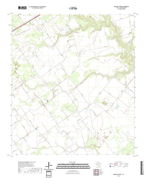 Marcado Creek, TX — USGS 7.5-minute topo (2022)