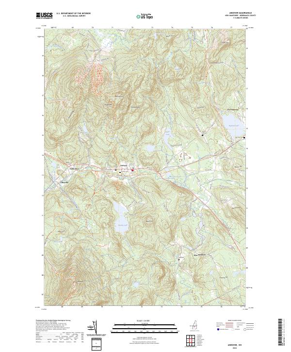 Andover, NH — USGS 7.5-minute topo (2024)