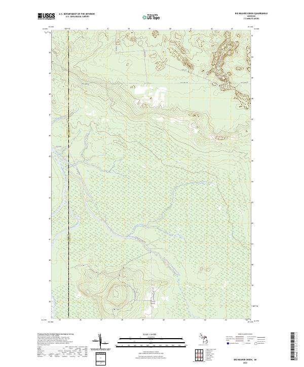 Big Beaver Creek, MI — USGS 7.5-minute topo (2023)
