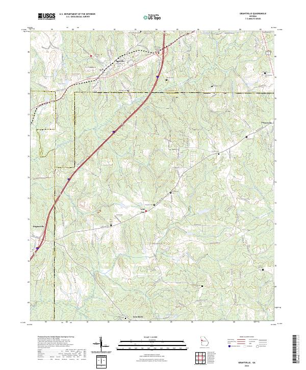 Grantville, GA — USGS 7.5-minute topo (2024)