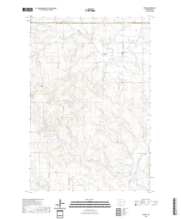 Freda, ND — USGS 7.5-minute topo (2024)