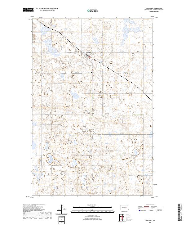 Courtenay, ND — USGS 7.5-minute topo (2024)