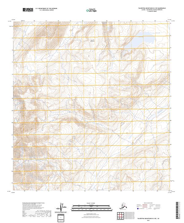 Talkeetna Mountains B-2 SW, AK — USGS 7.5-minute topo (2023)
