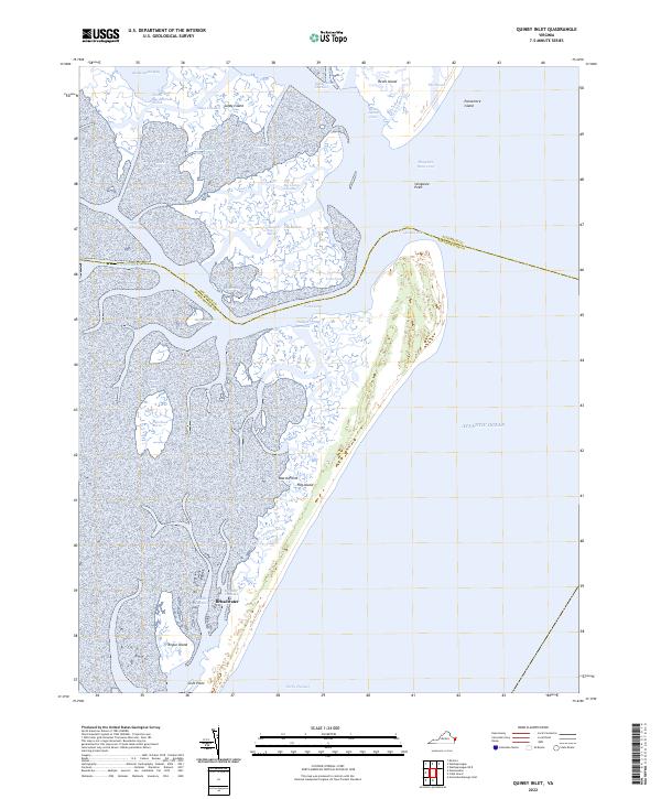 Quinby Inlet, VA — USGS 7.5-minute topo (2022)