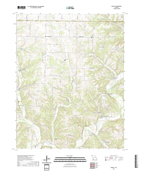 Hurley, MO — USGS 7.5-minute topo (2021)